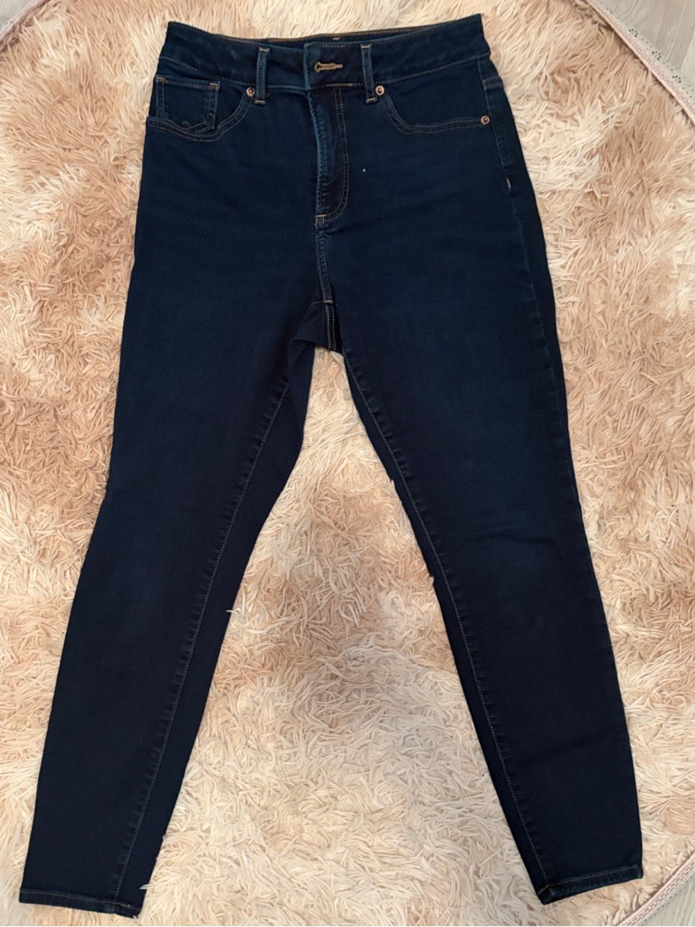 Express Curvy Skinny Highrise Women’s Dark Blue Skinny Jeans